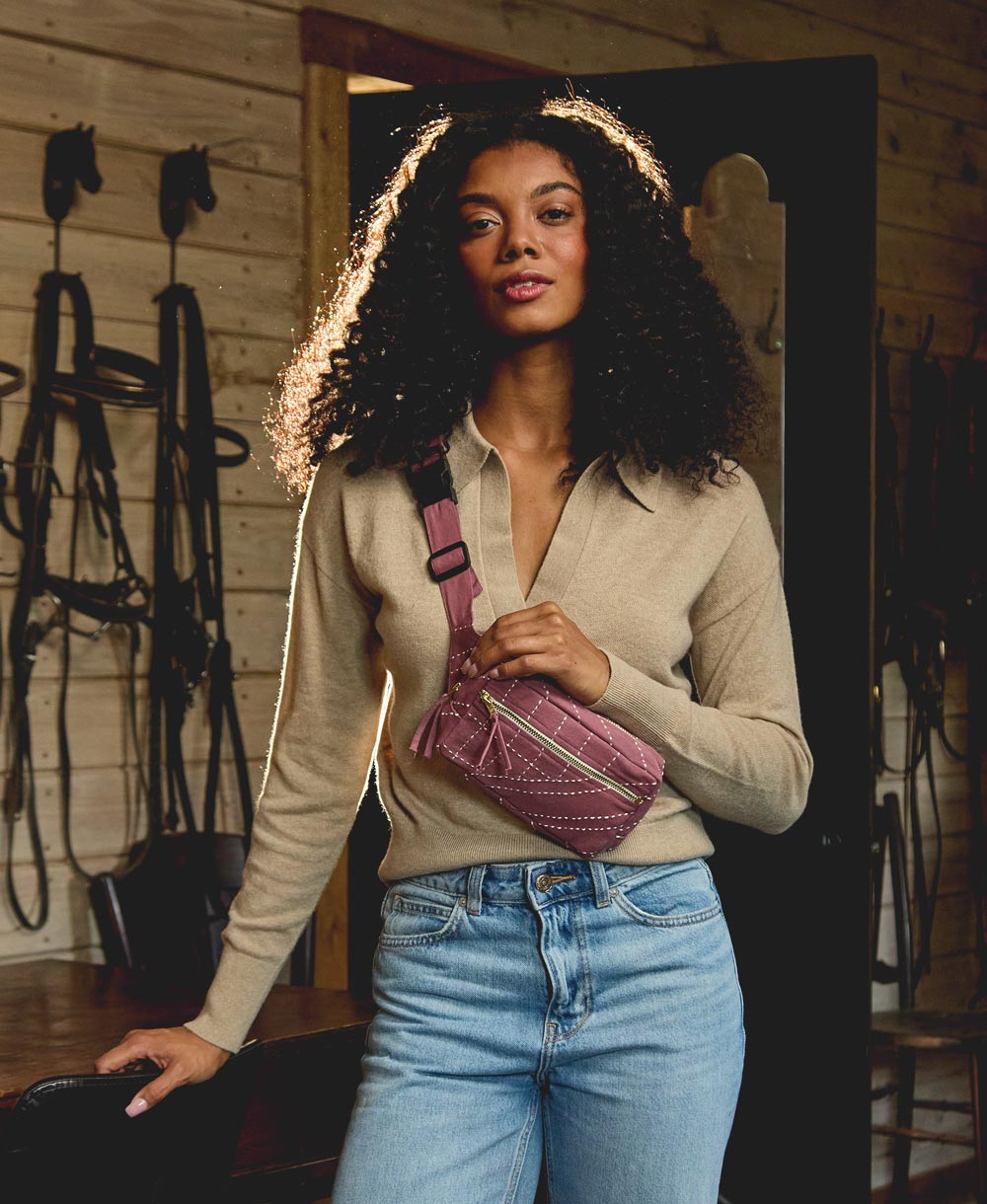 Embroidered Belt Bag