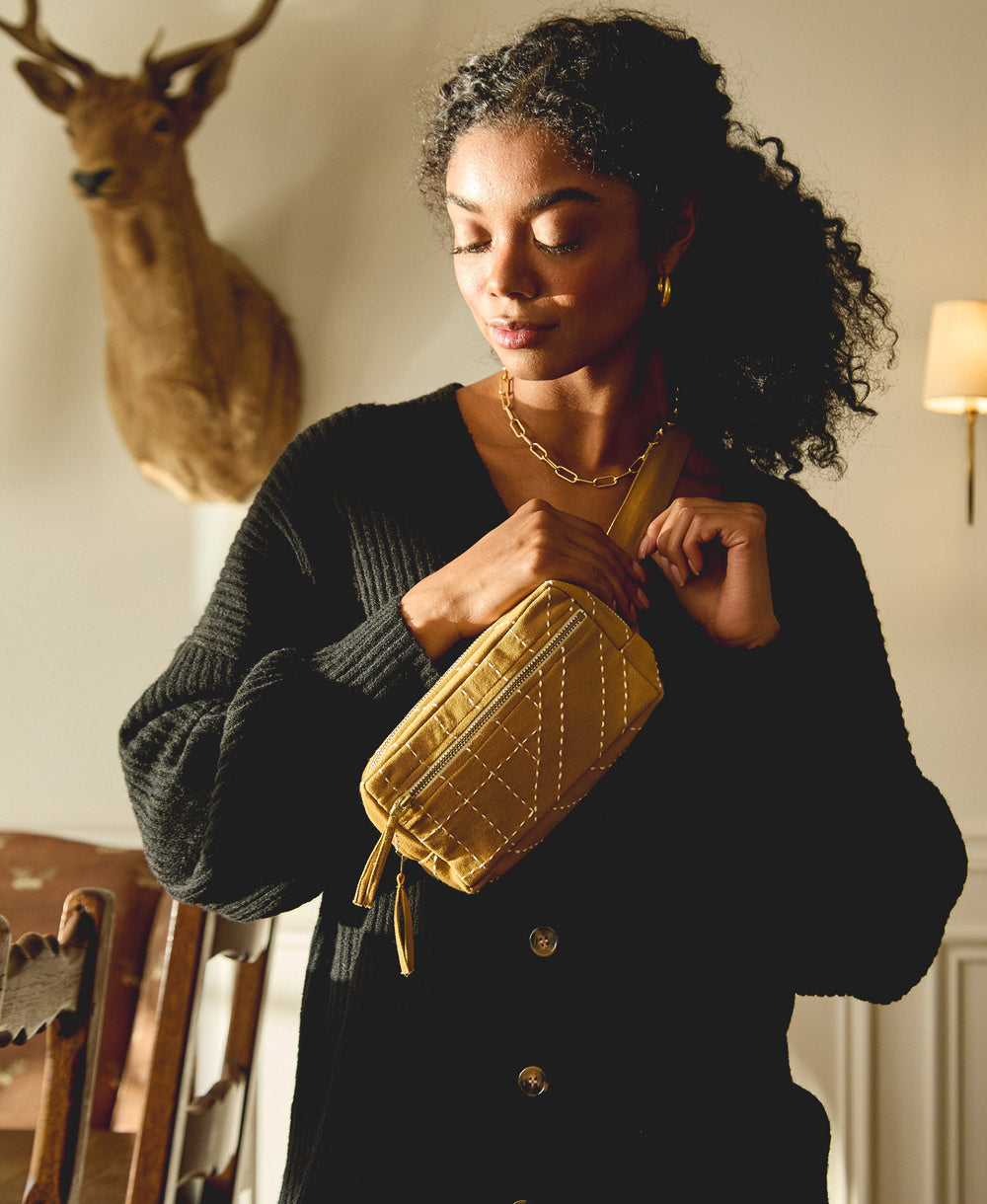Embroidered Belt Bag