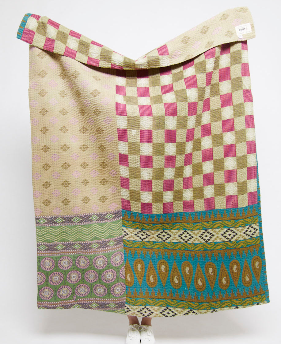 Kantha Quilt Throw - No. 250517