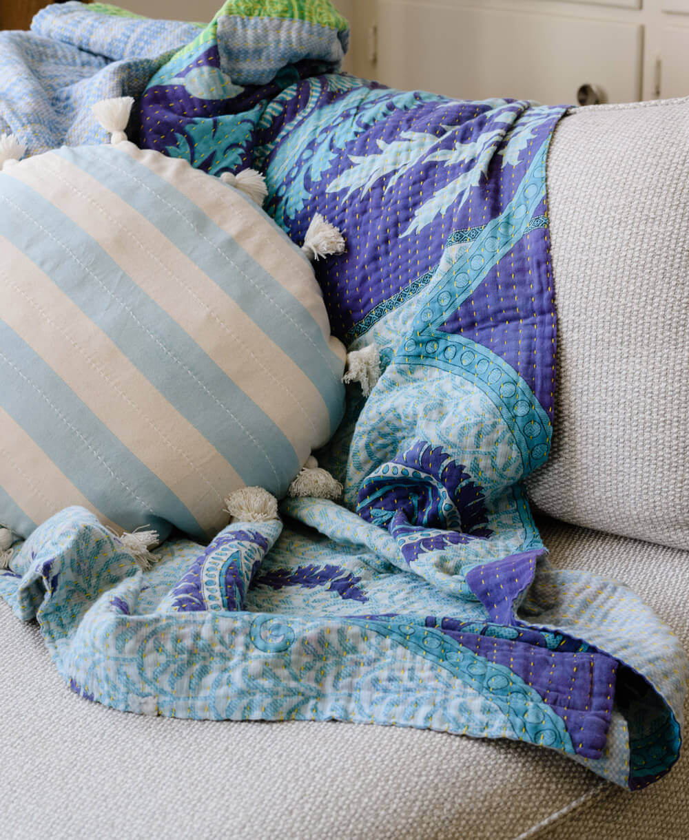 Kantha Quilt Throw - No. 250130