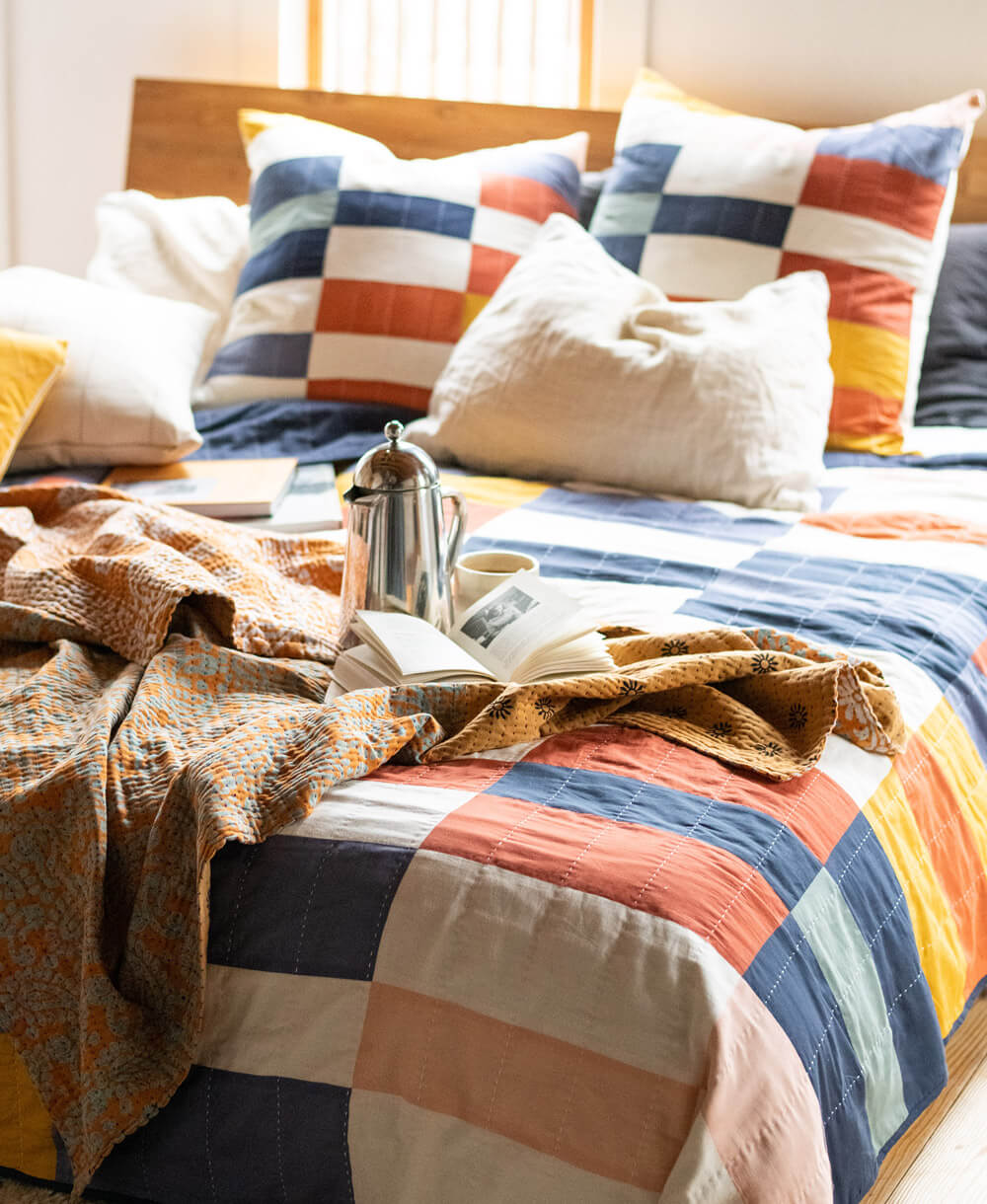 Kantha Quilt Throw - No. 250513