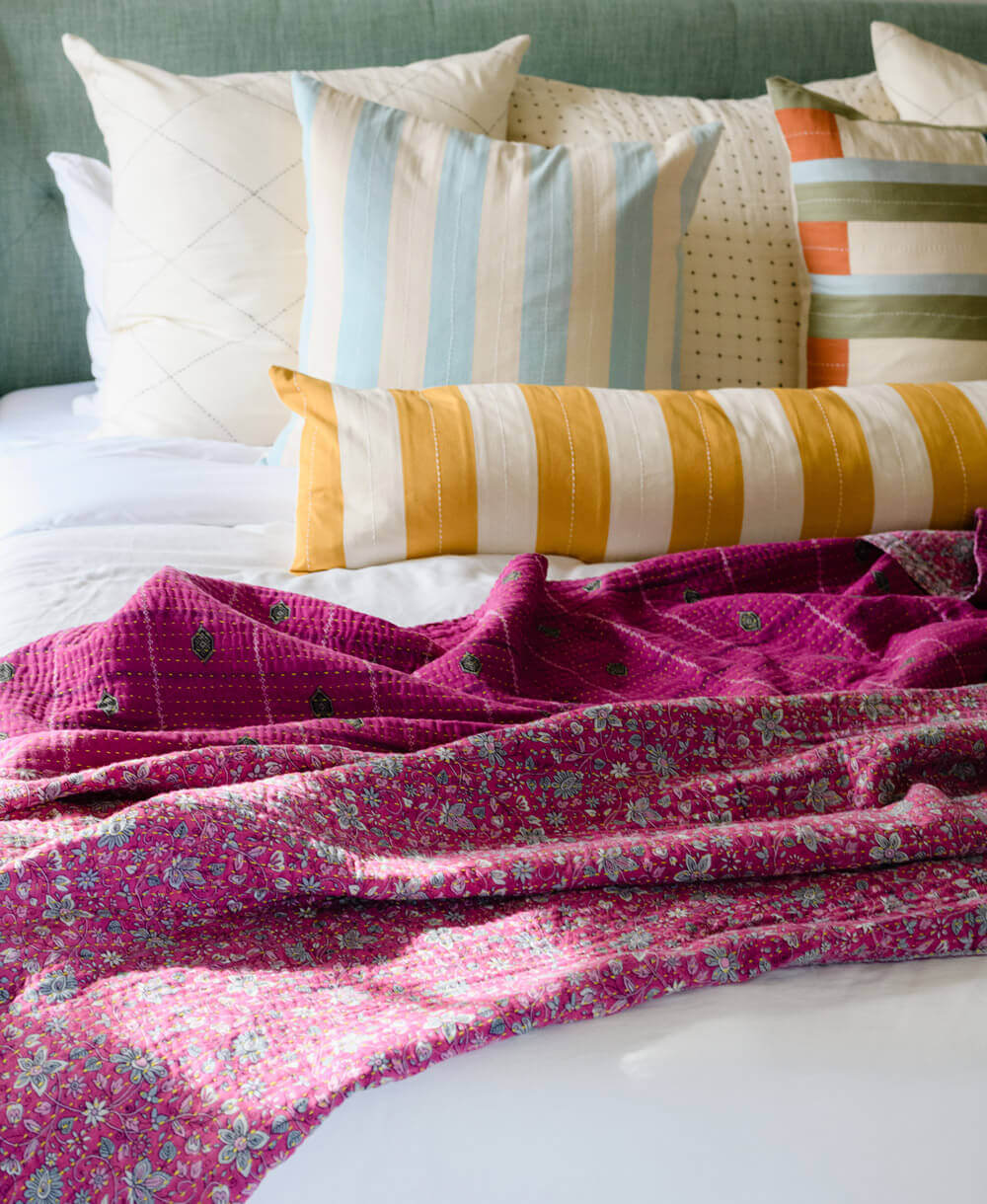 Kantha Quilt Throw - No. 240820