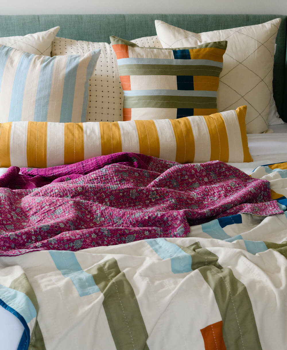 Kantha Quilt Throw - No. 250404