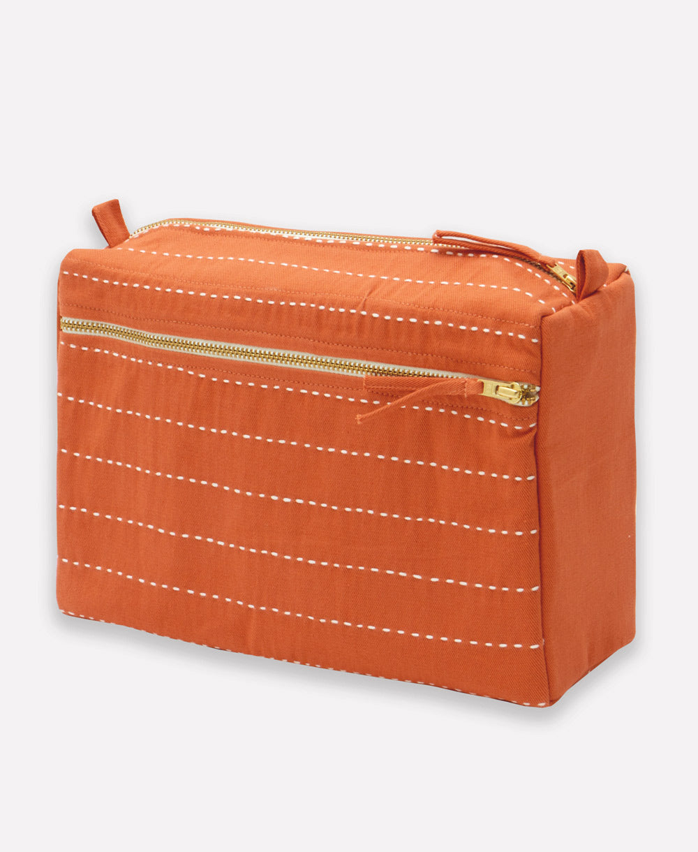Pin-Stitch Large Toiletry Bag
