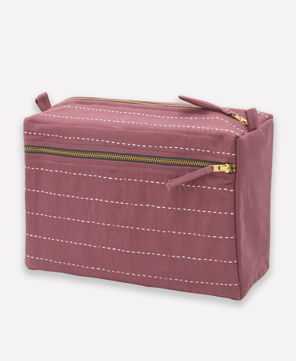 Pin-Stitch Large Toiletry Bag