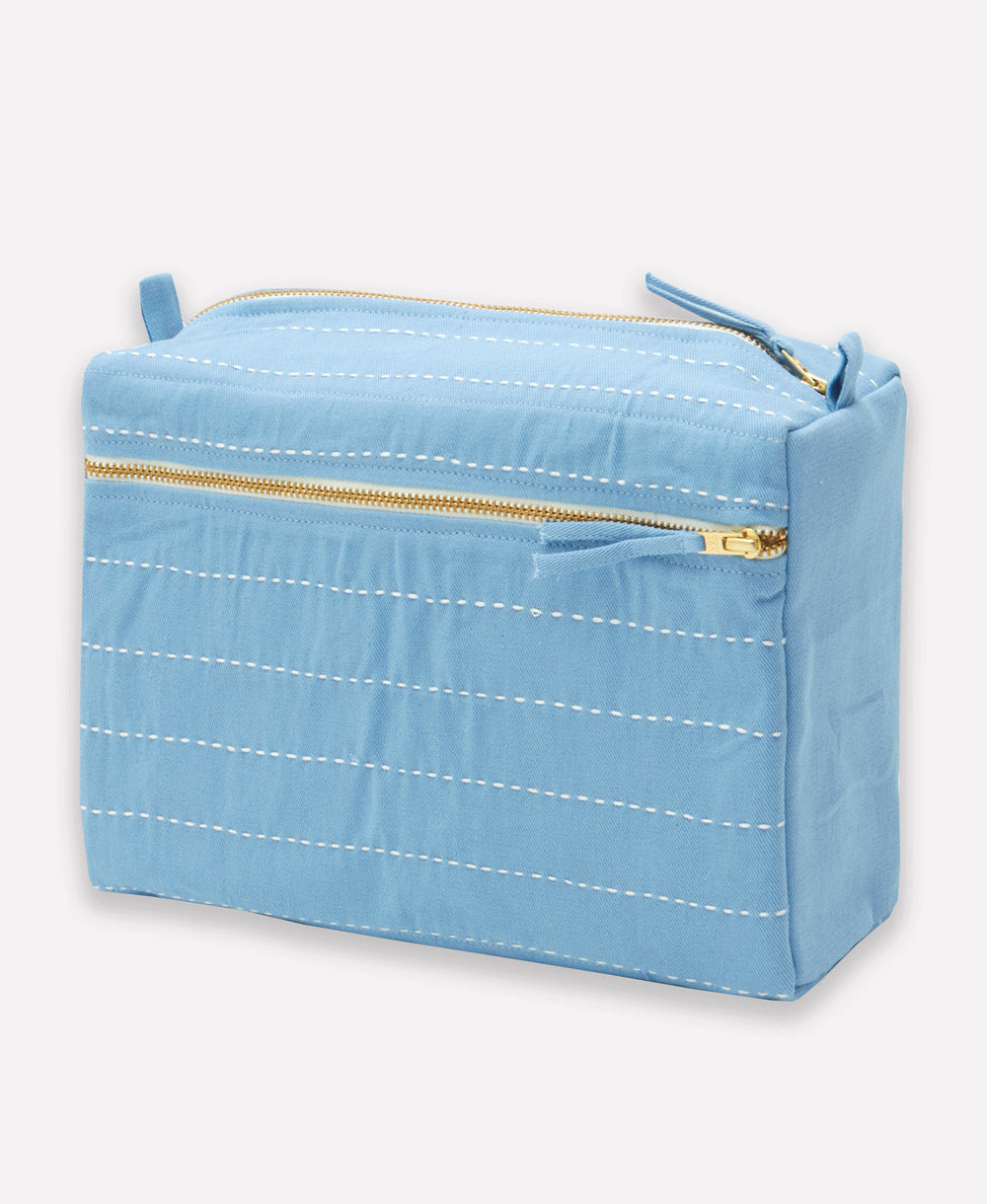 Pin-Stitch Large Toiletry Bag