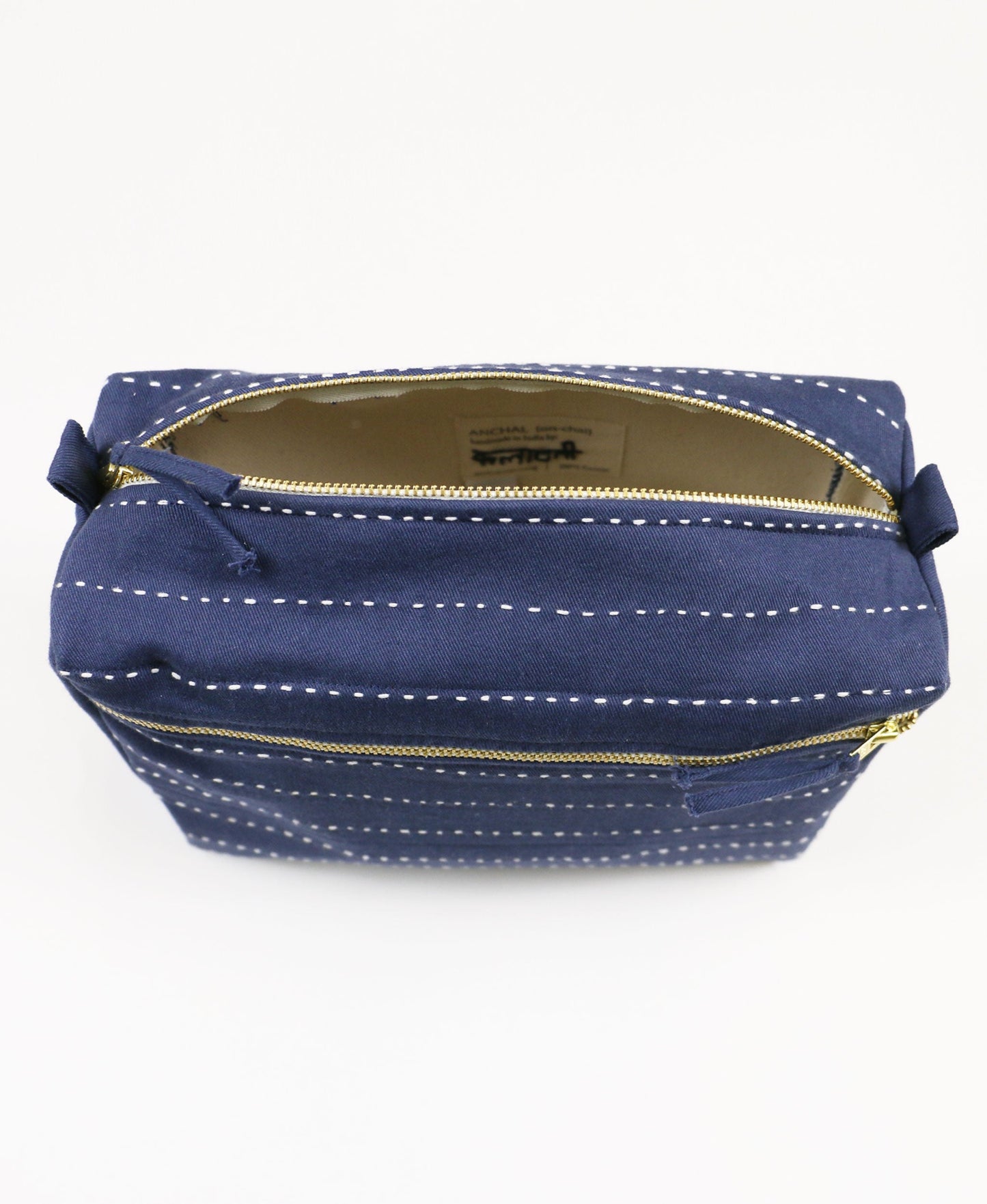 Pin-Stitch Large Toiletry Bag