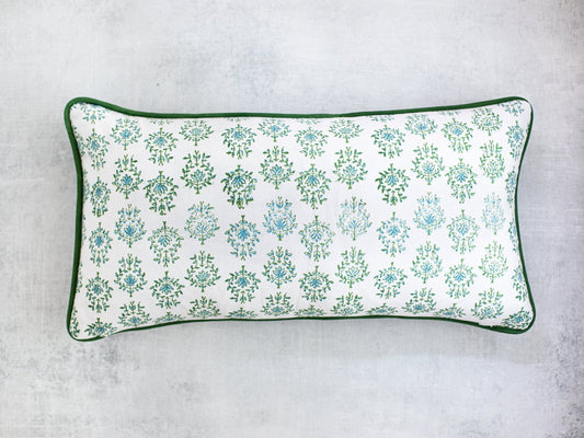 Lumbar Pillow Sham - Lotus, Sage & Uniform Blue