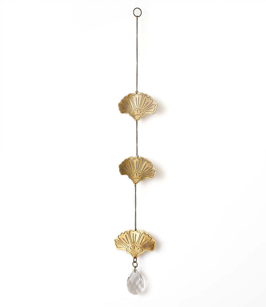 Cascade Floral Engraved Brass Suncatcher
