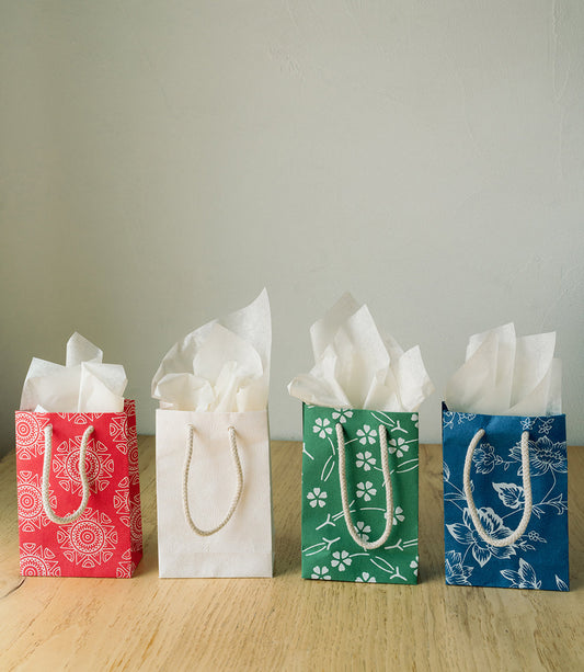 Recycled Paper Small Gift Bag 4x6x2 - Assorted