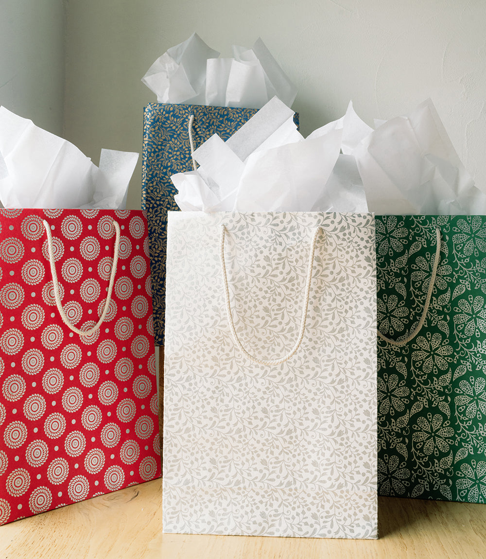 Recycled Paper Medium Gift Bag 7x3.5x10 - Assorted