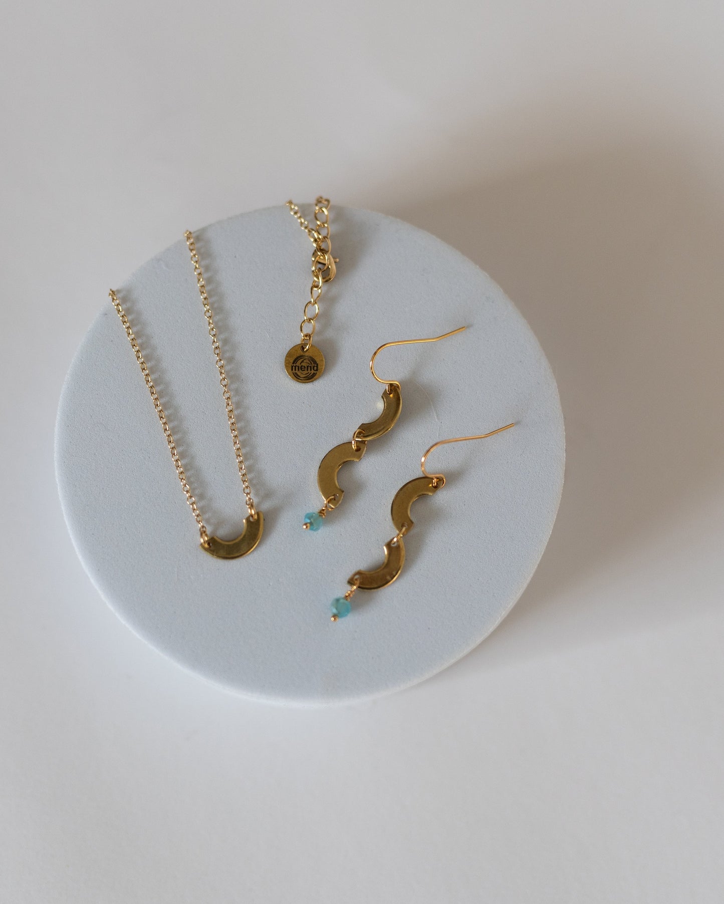 Poured Out Necklace | Repurposed Automotive Brass Washer | Gold Plated Chain