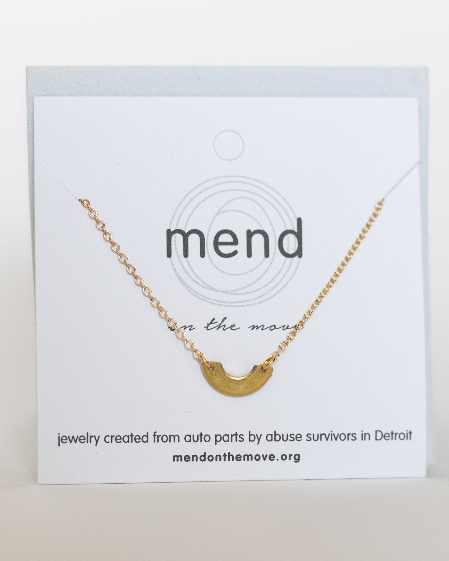 Poured Out Necklace | Repurposed Automotive Brass Washer | Gold Plated Chain