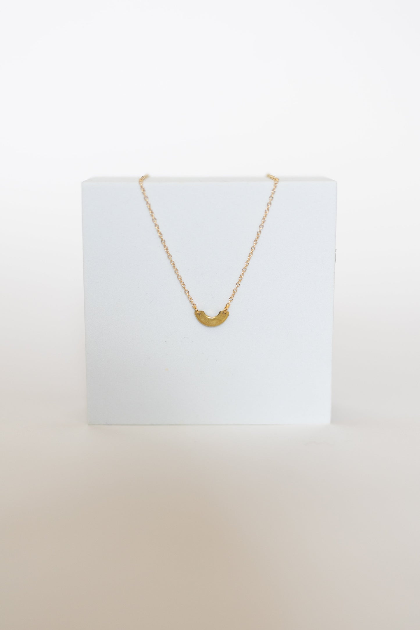 Poured Out Necklace | Repurposed Automotive Brass Washer | Gold Plated Chain