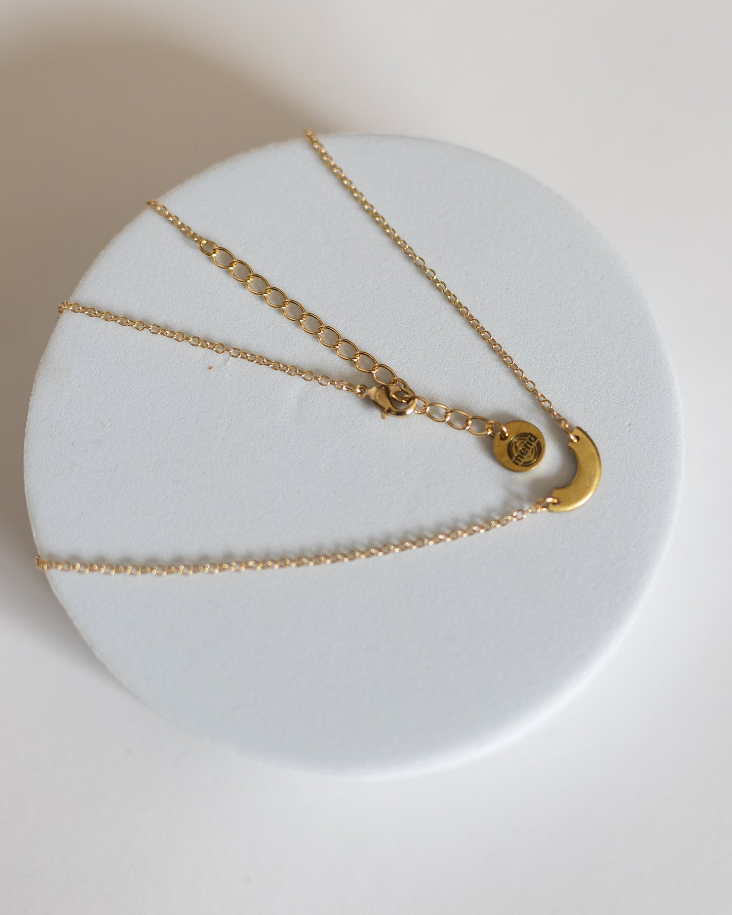 Poured Out Necklace | Repurposed Automotive Brass Washer | Gold Plated Chain