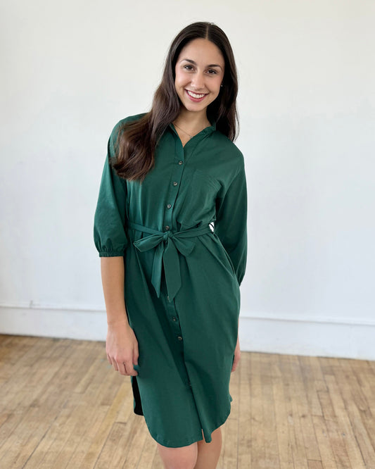 MILLIE dress in Dark Green