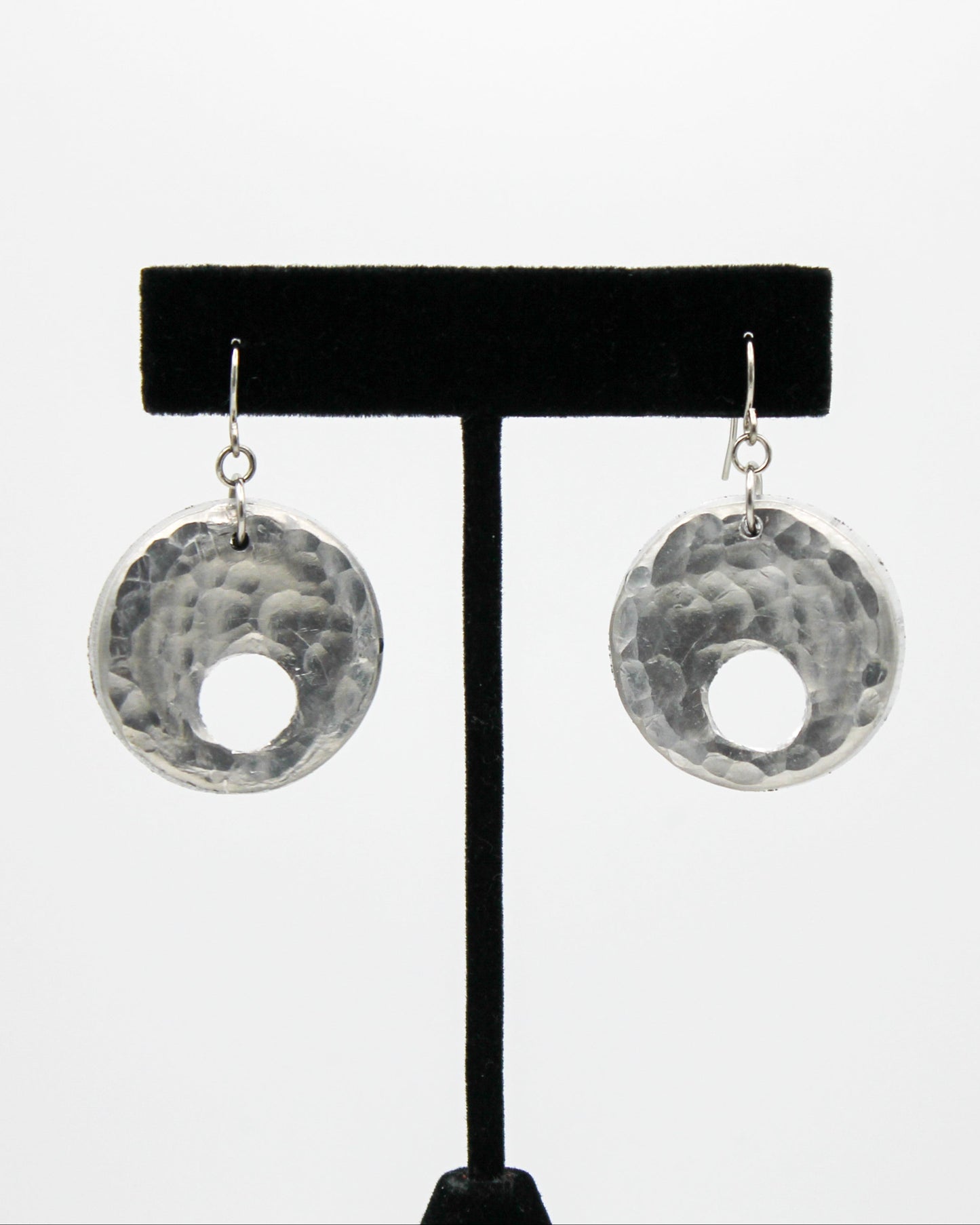 Reclaimed Earrings | Repurposed Aluminum Automotive Parts | Stainless Steel Ear Wire
