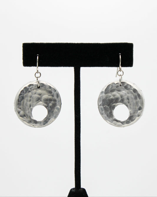 Reclaimed Earrings | Repurposed Aluminum Automotive Parts | Stainless Steel Ear Wire