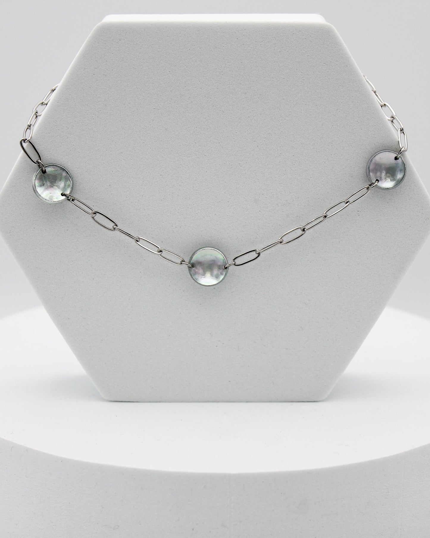Brave Necklace | Repurposed Steel Automotive Parts | Stainless Steel Chain