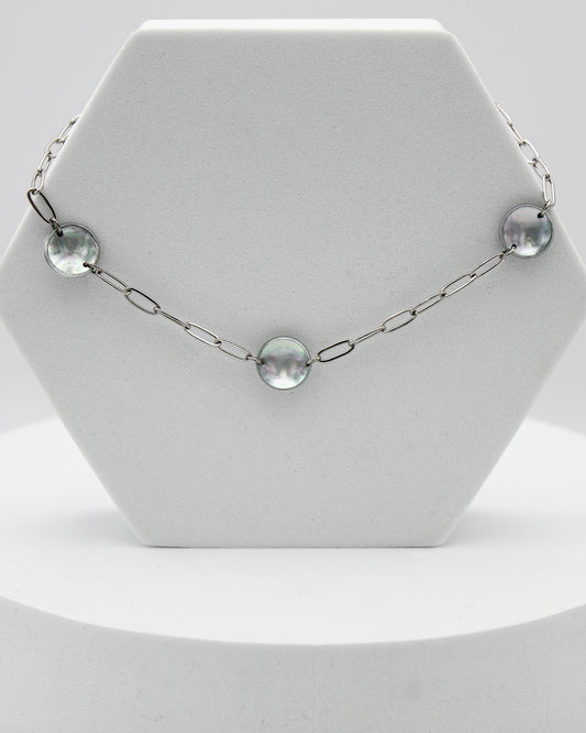 Brave Necklace | Repurposed Steel Automotive Parts | Stainless Steel Chain