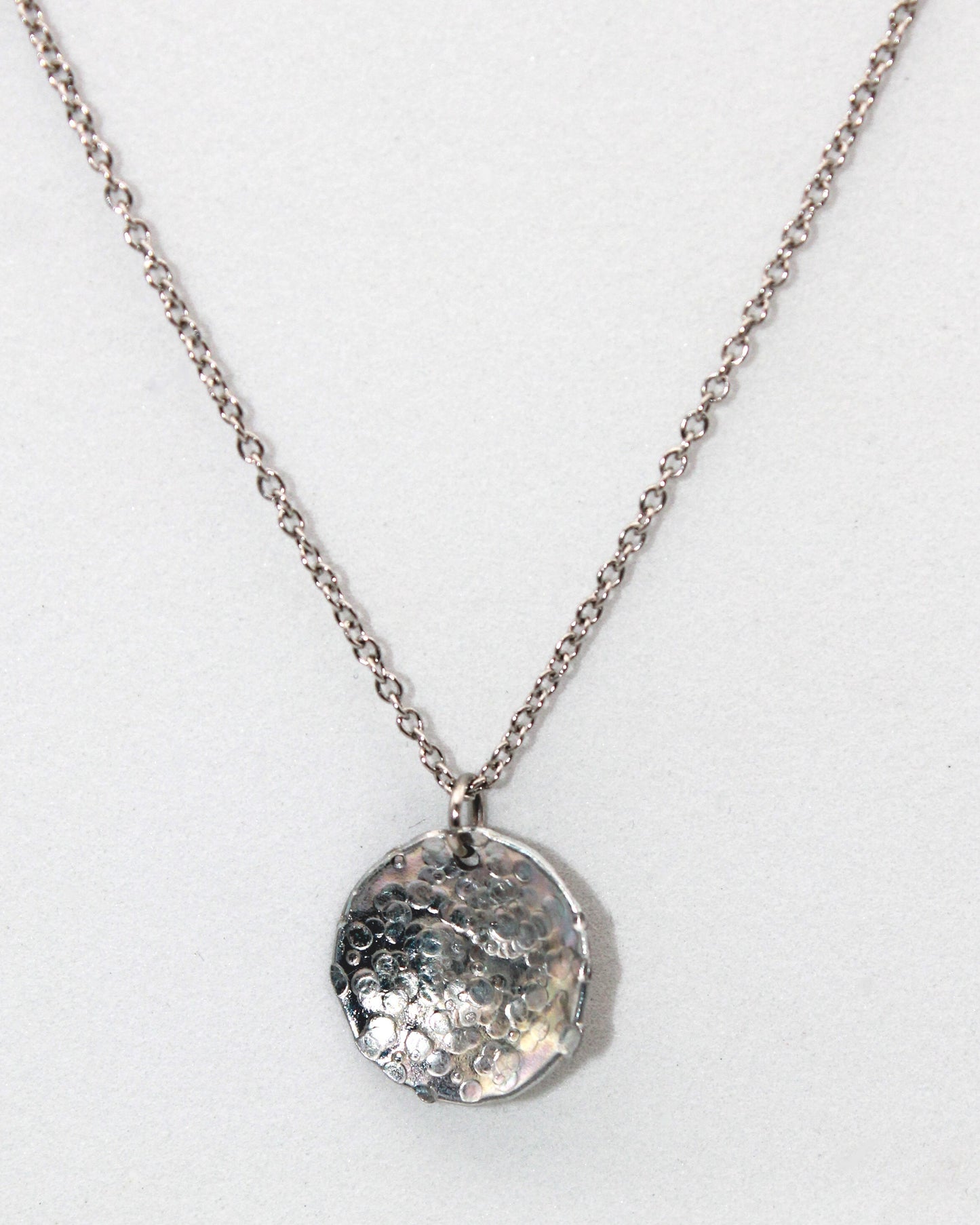 Awaken Necklace | Salvaged Steel Auto Part | Adjustable Stainless Steel Chain