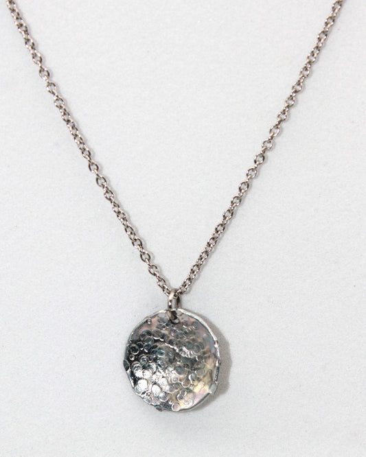 Awaken Necklace | Salvaged Steel Auto Part | Adjustable Stainless Steel Chain