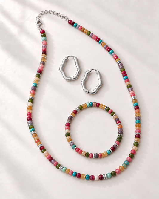 Mosaic Jewelry Set - Silver