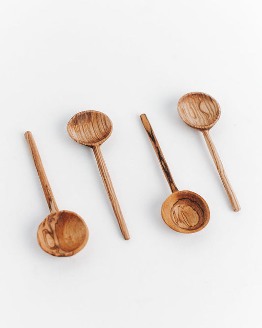 Olive Wood Coffee Spoon Set