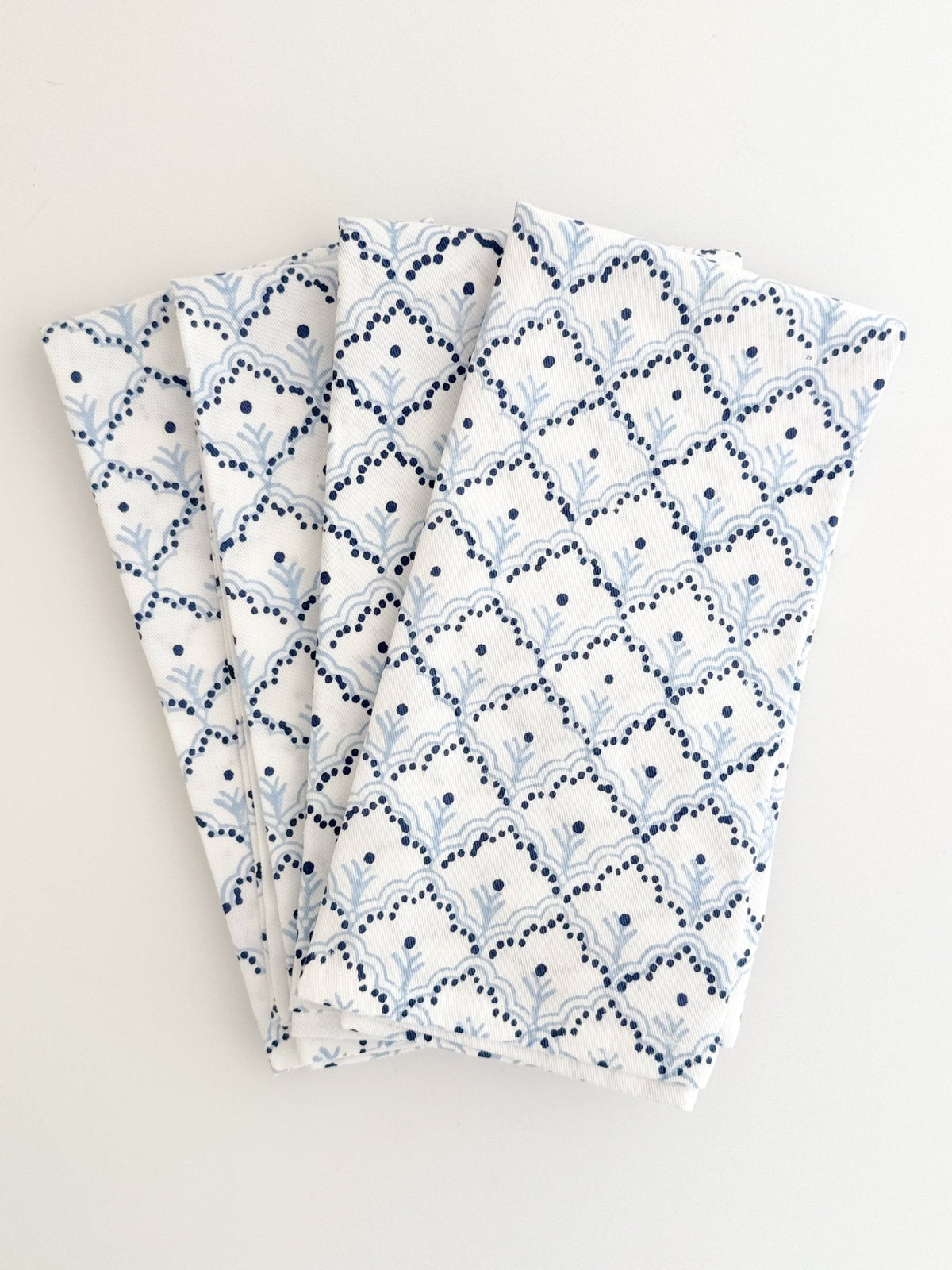 Organic Napkins (set of 4) - Jaipur, Navy & Uniform Blue