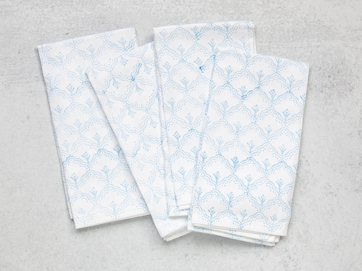 Organic Napkins (set of 4) - Jaipur, Uniform Blue
