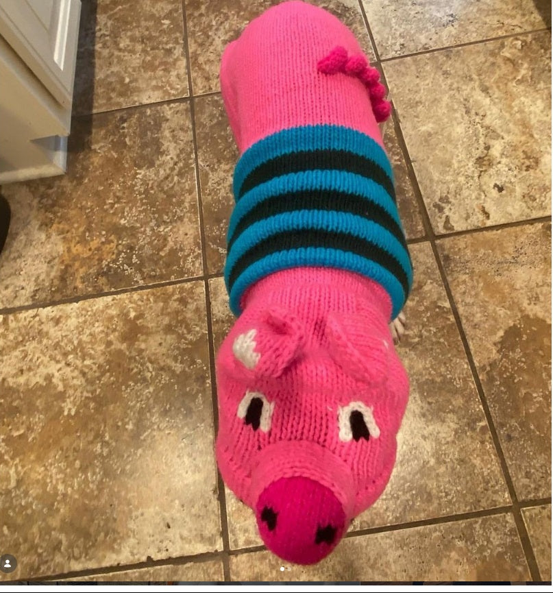 Pink Piggy Hoodie Dog Sweater