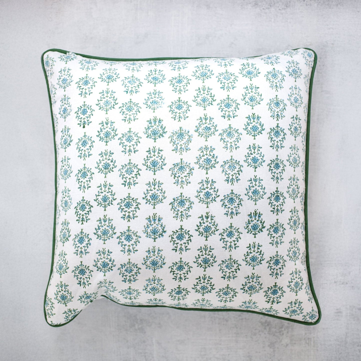 Pillow Sham - Lotus, Sage & Uniform Blue