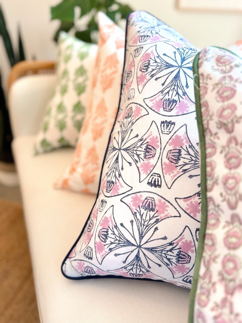 Pillow Sham - Palmetto, Orange & Melon