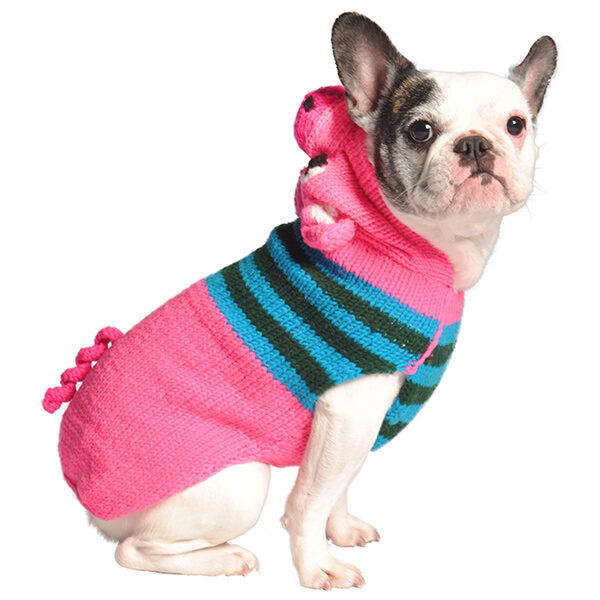 Pink Piggy Hoodie Dog Sweater