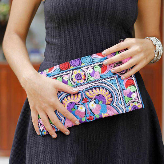 Prani Embroidered Hmong Wristlet - Thailand