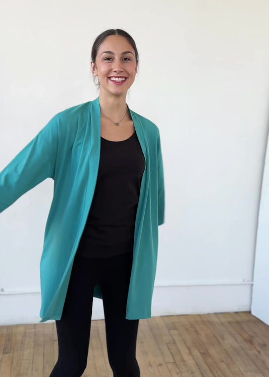 EVANA cardigan in Marine Teal