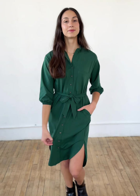 MILLIE dress in Dark Green