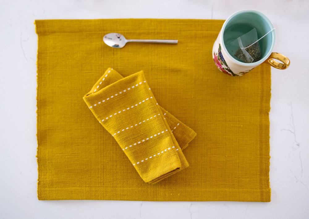Rift Valley Handwoven Ethiopian Cotton Cocktail Napkins | Set of 2