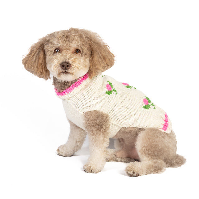 Rose Bud Dog Sweater