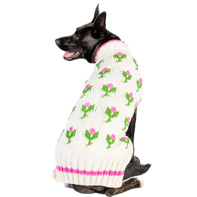 Rose Bud Dog Sweater