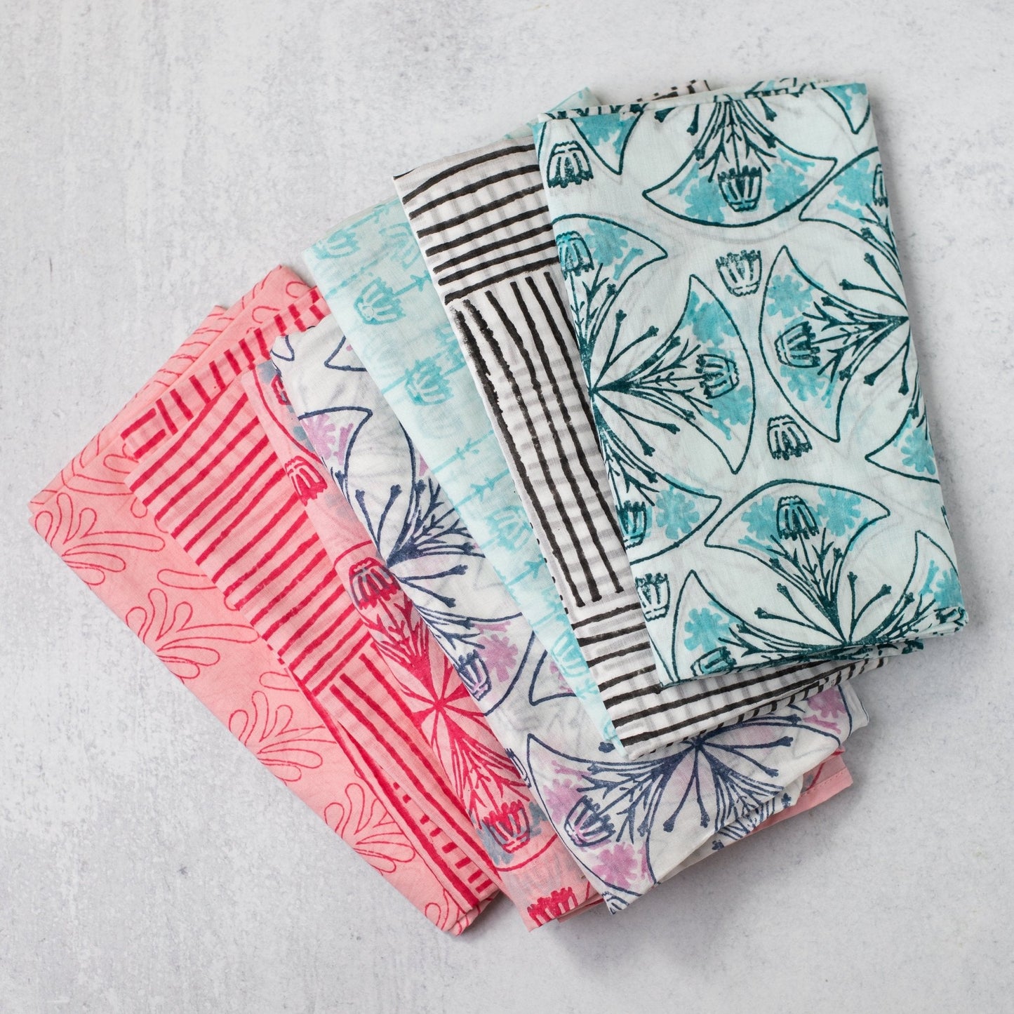 Sarong - Ivory Voile - Mosaic, Navy & Lilac