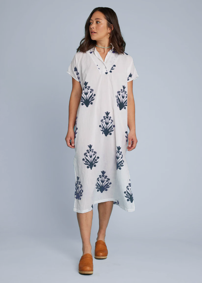 Scout Caftan - Cameo Floral True Navy