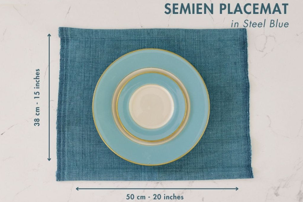 Semien Handwoven Ethiopian Cotton Placemat | Set of 2