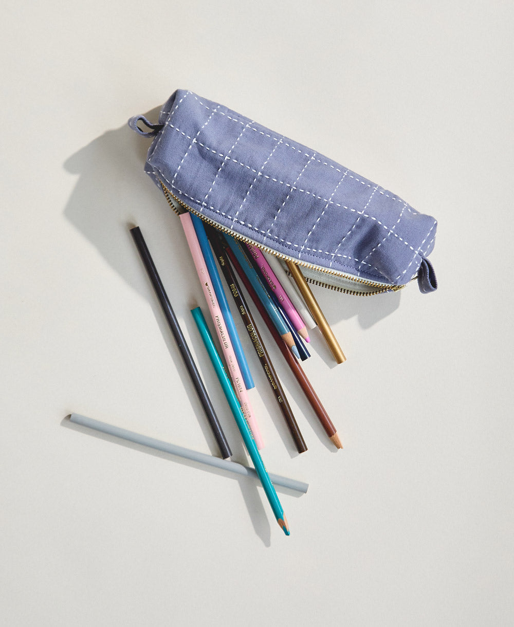 Grid-Stitch Small Toiletry Bag