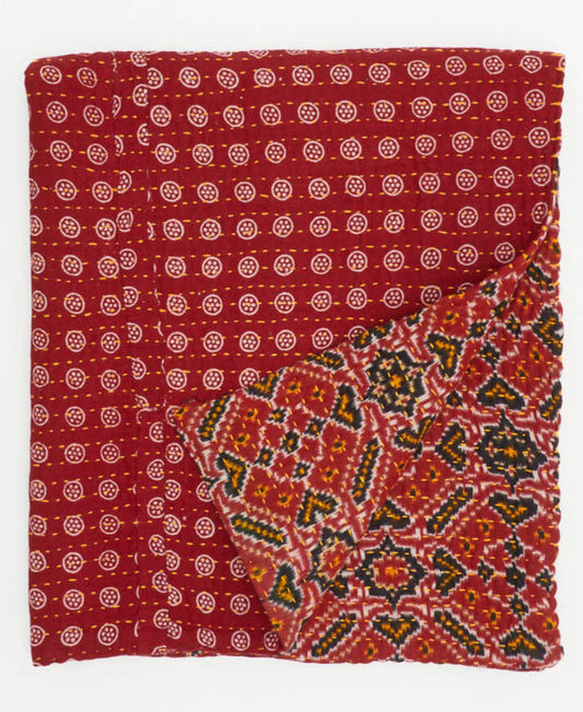 A Small Kantha Quilt Throw - No. 240608