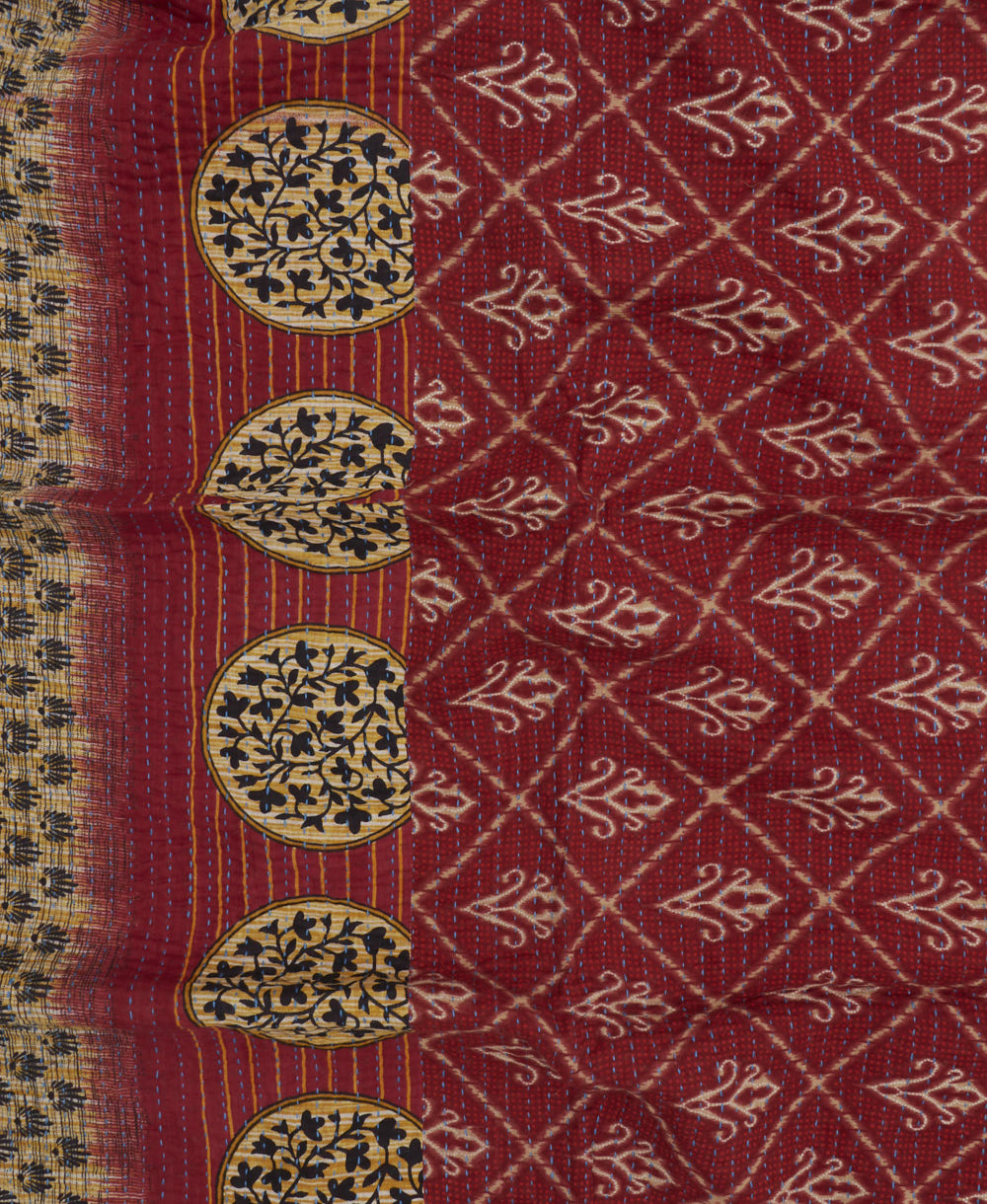 A Small Kantha Quilt Throw - No. 240814