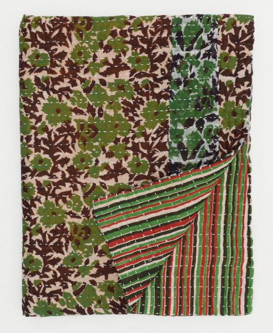 Small Kantha Quilt Throw - No. 240829