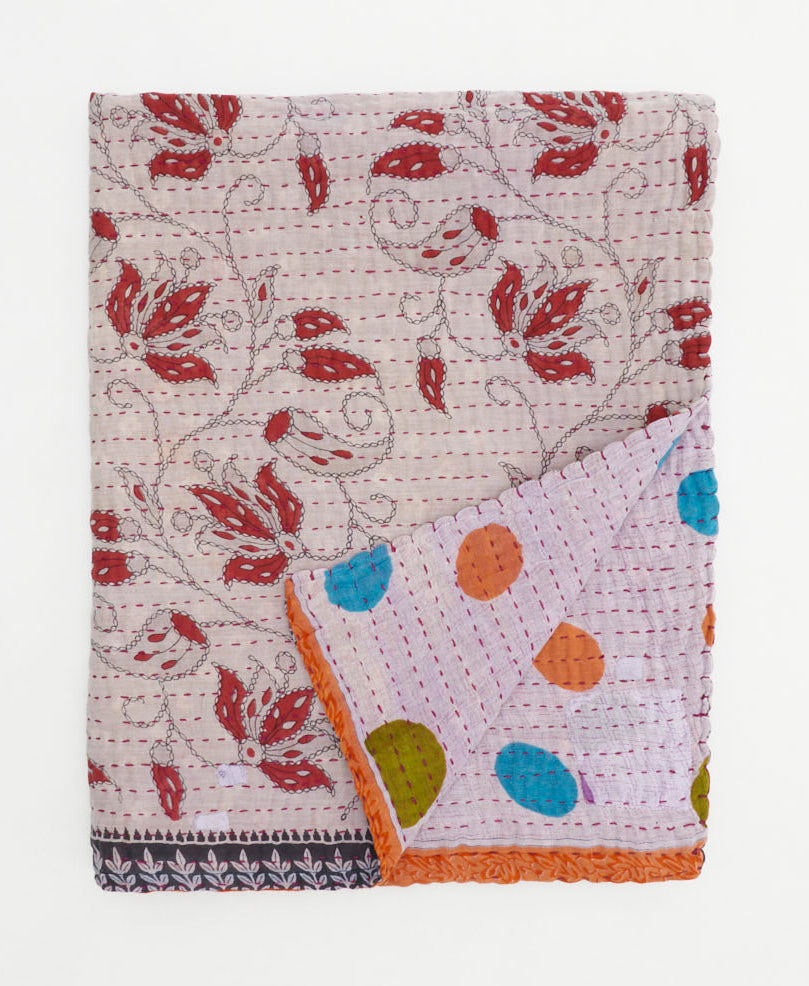 Small Kantha Quilt Throw - No. 250404