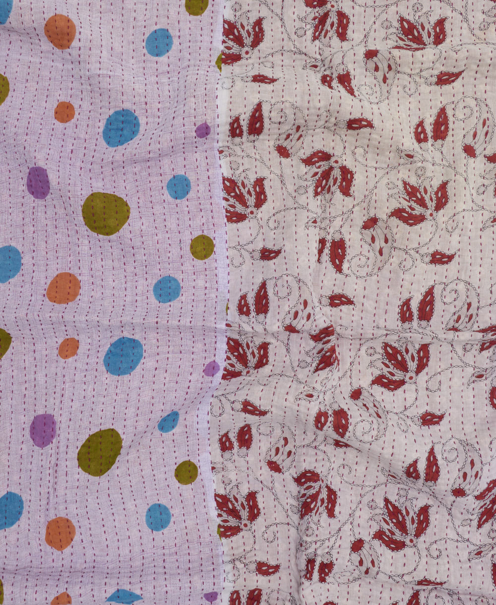 Small Kantha Quilt Throw - No. 250404