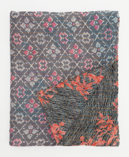 Small Kantha Quilt Throw - No. 250405